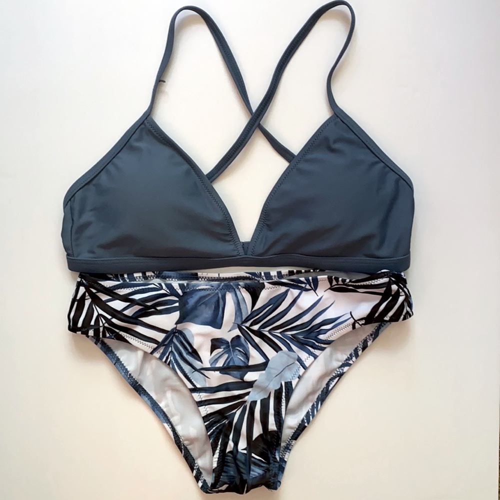 Shein Two Piece Bikini Blue Small